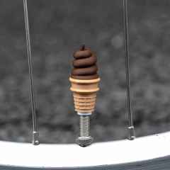 *MUGSHOT NYC* ice cream cone valve cap (chocolate)