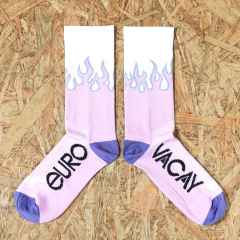 *TEAM DREAM* flame socks (purple)