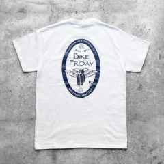 *BIKE FRIDAY* logo pocket t-shirt (white)