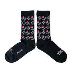 *RON'S BIKES* summer wool socks (black)