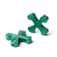 *BONESHAKER MTB* crossbone cable hangers (green)