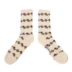 *RON'S BIKES* mid-weight mid-calf socks (natural)