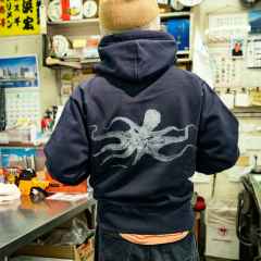 *GENOSACK×BLUE LUG* octo glow hoodie (navy)