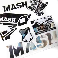 *MASH* sticker pack (chrome/black/white)