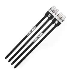 *MASH* MKS × MASH leather double toe straps (black)