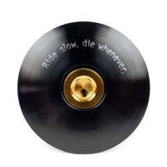 *STRIDSLAND* titanium top cap (black/gold bolt)