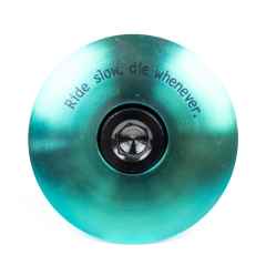 *STRIDSLAND* titanium top cap (green/black bolt)