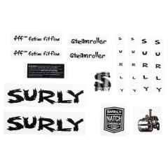 *SURLY *steamroller new frame decal set (black)