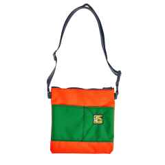 *TAXI BAGS* pouch with strap (L/orange/green)