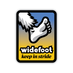 *WIDEFOOT* keep in stride sticker