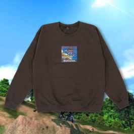 BLUE LUG* half send MTB crewneck sweat (brown) - BLUE LUG ONLINE STORE