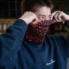 イマカツ　NECK GAITER MASH* noise neck gaiter (orange) - BLUE LUG ONLINE STORE