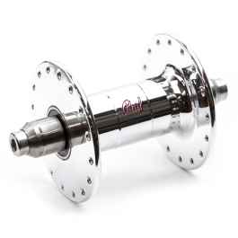 PHILWOOD* high flange track hub front (silver) - BLUE LUG