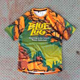 新品未使用　Tシャツ　Mサイズ　ブルーラグ　blue lug BLUE LUG* short sleeve loser tech tee (orange/green) - BLUE