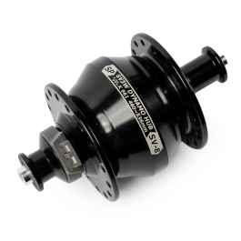 SHUTTER PRECISION* SV-8 dynamo hub (black/32H) - BLUE LUG