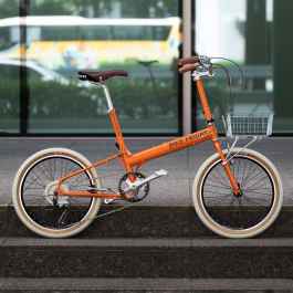 トルコ製ヴィンテージラグ982 超大判 レア オレンジ ペール ブルー グリーン BIKE FRIDAY* new world tourist complete bike (52/enno orange