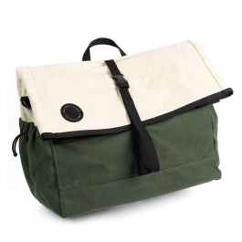 FAIRWEATHER* brompton bag (waxed canvas/natural/olive) - BLUE LUG