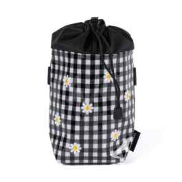 TEMBEA×FRIDAY* flower embroidery stem bag (gingham black