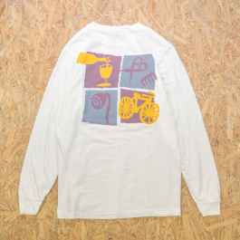 BLUE LUG* life long sleeve t-shirt (white) - BLUE LUG ONLINE STORE
