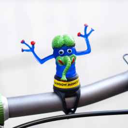 RAINBOW MONSTERS* bicycle lights (jake the jailbird) - BLUE LUG