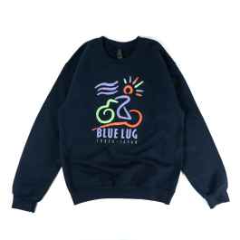 BLUE LUG* ride on air crewneck sweatshirt (navy) - BLUE LUG ONLINE 