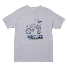 BLUE LUG* riding ace t-shirt (heather gray) - BLUE LUG ONLINE STORE