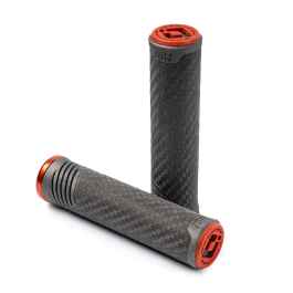 ODI* CF lock-on grip (grey/orange) - BLUE LUG ONLINE STORE