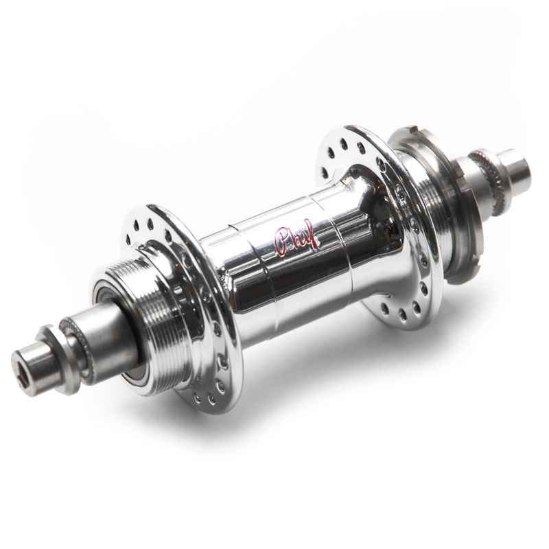 PHIL WOOD* low flange track hub rear (silver/fix&free) - BLUE LUG