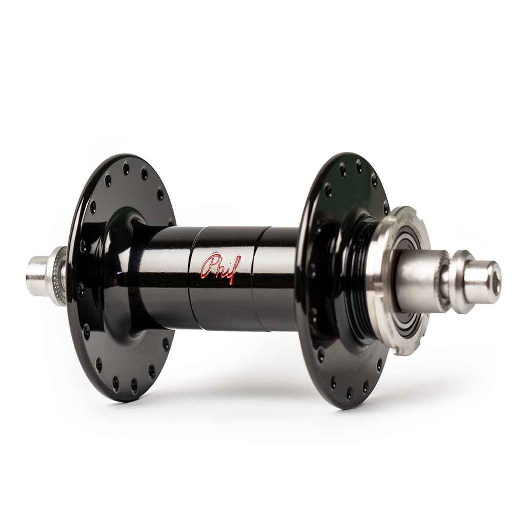 PHIL WOOD* high flange track hub rear (black/single cog) - BLUE