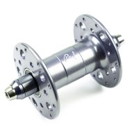 PHILWOOD* Pro high flange track hub front (black) - BLUE LUG 