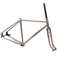 CRUST BIKES* evasion frame (pastel speckle'd black) - BLUE LUG 