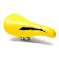 KUWAHARA サドル&グリップ KUWAHARA* lightning saddle (black/yellow/red) - BLUE LUG