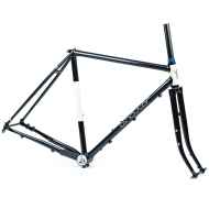 SINGULAR CYCLES* gryphon frame set (steel gray) - BLUE LUG