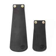 *BERTHOUD* leather mud flap set (black)