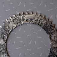 *AARN* 15-panel track chainring (acid contrast)