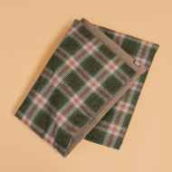 *BLUE LUG* puff blanket (brown/pink check)