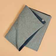 *BLUE LUG* puff blanket (navy/gray)