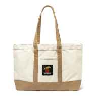 *DE MARTINI* canvas tote bag (white/tan)