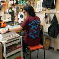 *DIA-COMPE×BLUE LUG* candy shop t-shirt (burgundy)