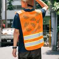 *OFF COURSE×BLUE LUG* side by side kangaroo safety vest (orange)