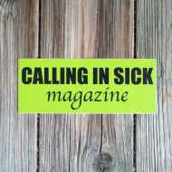 *CALLING IN SICK* magazine sticker (lime)