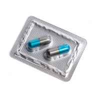 *ANALOG PILL* capsule cable end cap (turquoise/pewter)