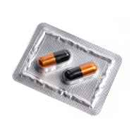 *ANALOG PILL* capsule cable end cap (black/orange)