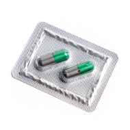 *ANALOG PILL* capsule cable end cap (green/pewter)