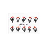 *GHOOOST* transfer sticker (black flowers)