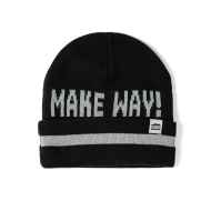 *BLUE LUG* reflector attention beanie (black)