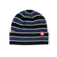 *BLUE LUG* reflector striped beanie (navy/black)
