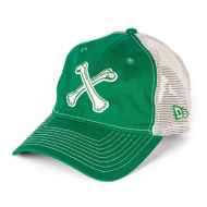 *BONESHAKER MTB* crossbones new era trucker hat (green)