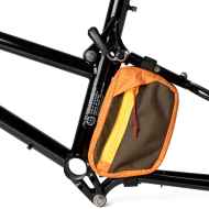 *FAIRWEATHER* seat stay bag for bike friday (cordura/brown/orange)