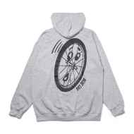*BLUE LUG* cartoon wheel zip hoodie (gray)